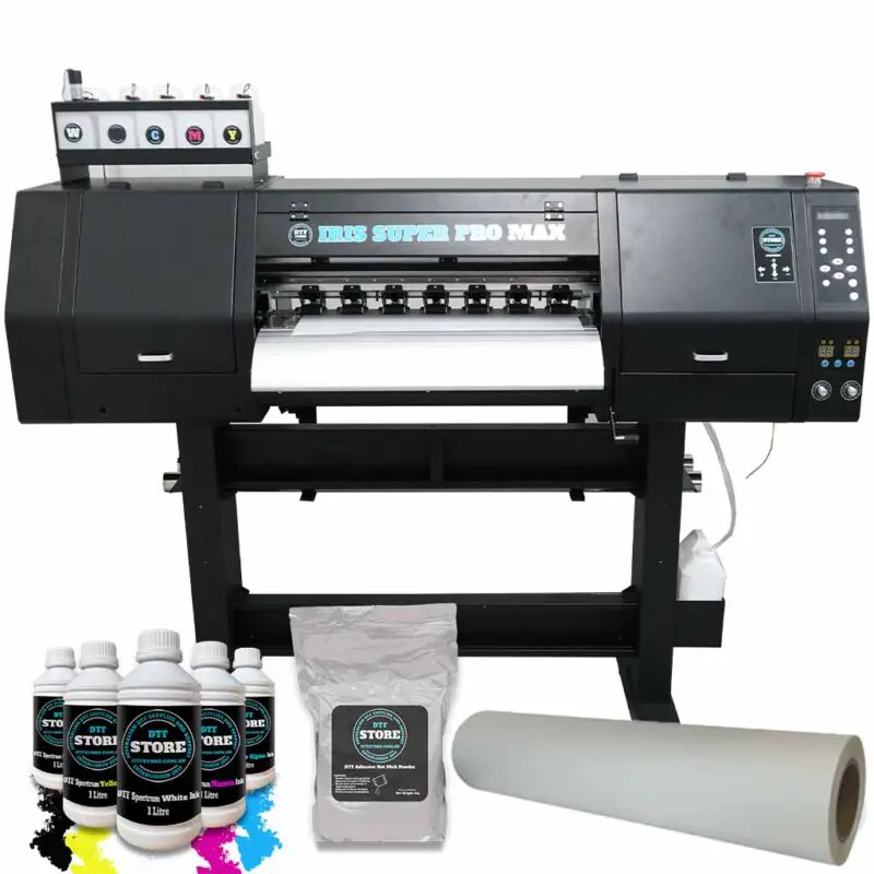 Iris Super Pro Maxx DTF Store Direct to Film Printer Front Hero with Consumables